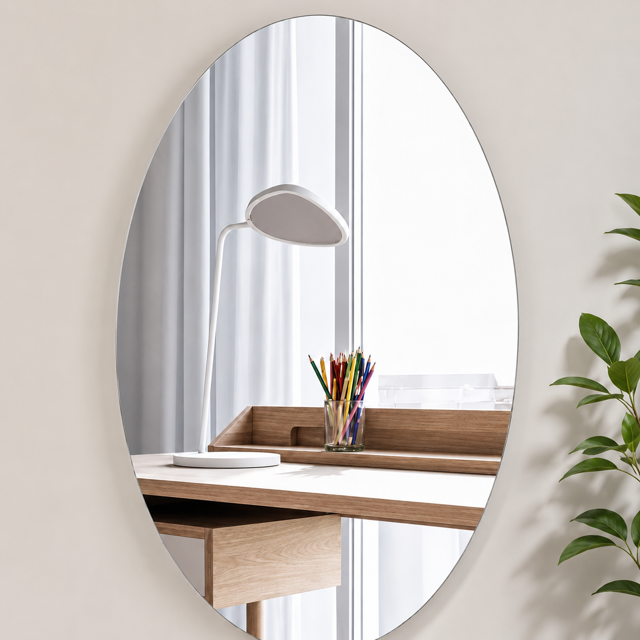 Acrylic Oval Mirror