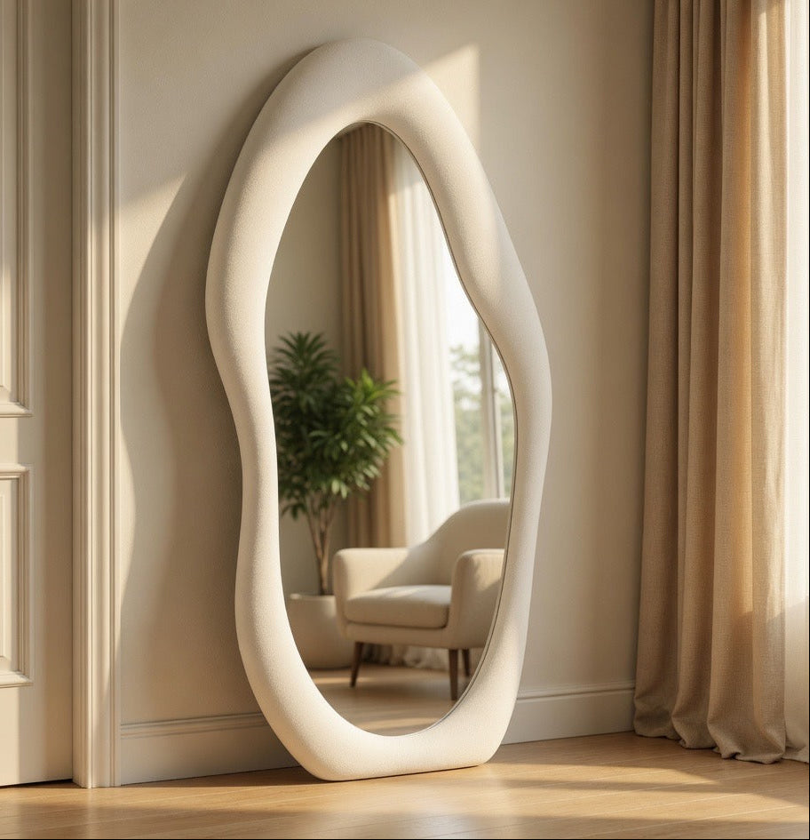 Olwe Decor Mirror (White)